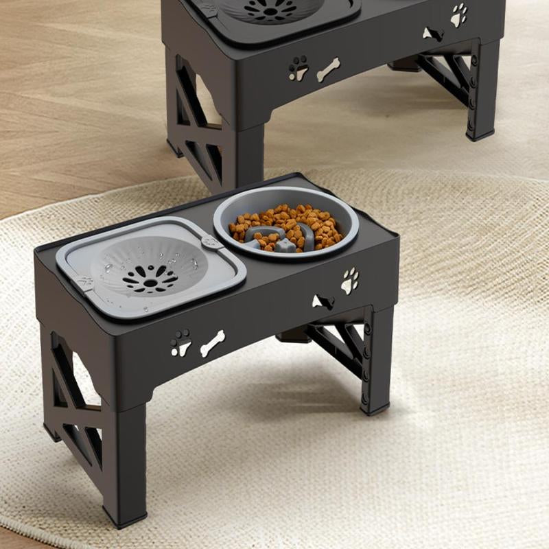 Adjustable Pet Feeding Bowl, 1 Set Ultrasonic Seal Pet Feeder with Anti-Slip Design, Pet Feeding Supplies for Small & Medium & Large Dogs & Cats