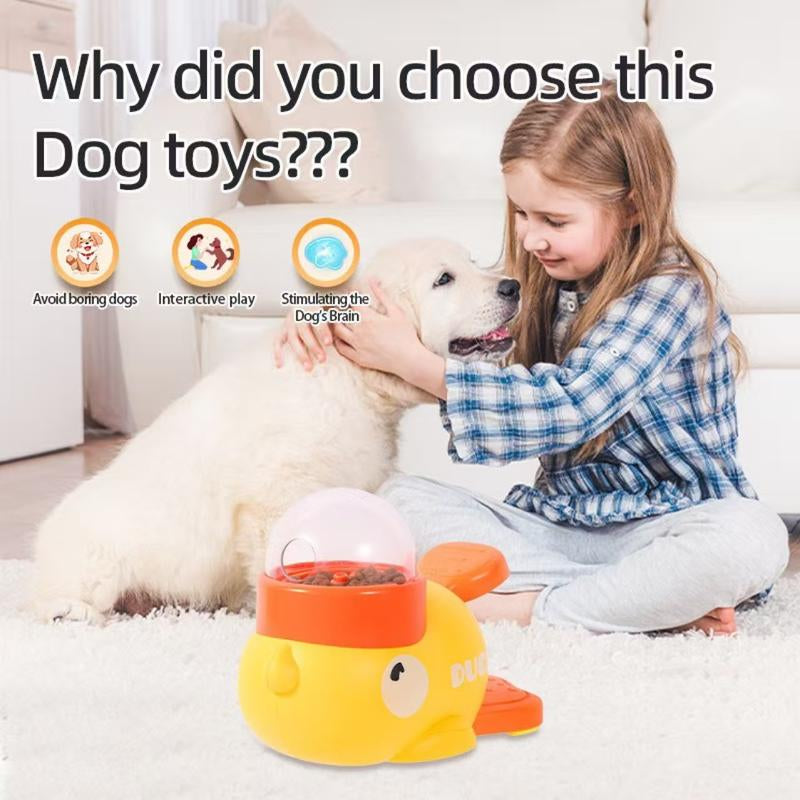 Cat Puzzle Treat Dispenser Toy, Interactive Duck-Shaped Food Slow Feeder for Cats and Small Dogs Enrichment, IQ Training and Exercise 8.6 Inches, Durable Duck, Cat Snacktime, Pet Gift Small Medium Dog