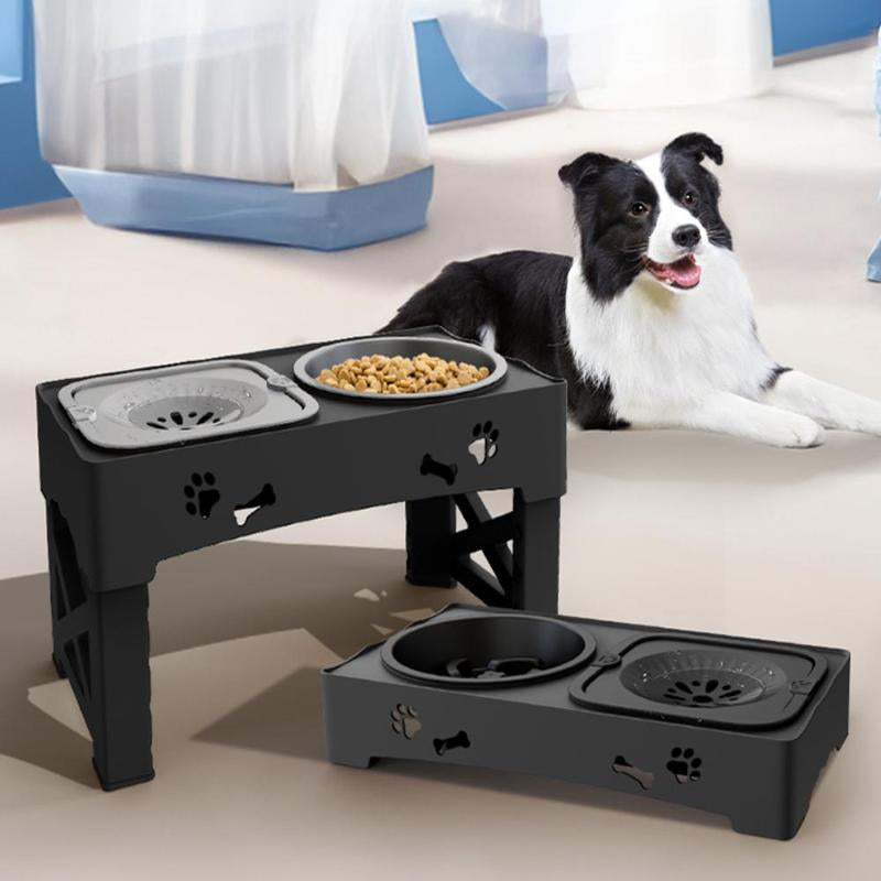 Adjustable Pet Feeding Bowl, 1 Set Ultrasonic Seal Pet Feeder with Anti-Slip Design, Pet Feeding Supplies for Small & Medium & Large Dogs & Cats