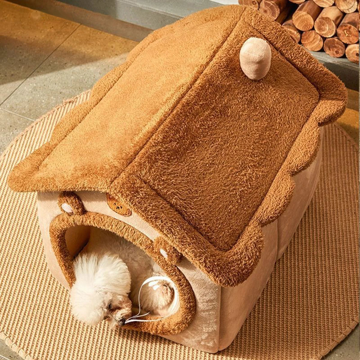 Arctic Velvet Pet House Soft Comfortable Fully Enclosed Durable Detachable Washable Dog Nest Cat Nest