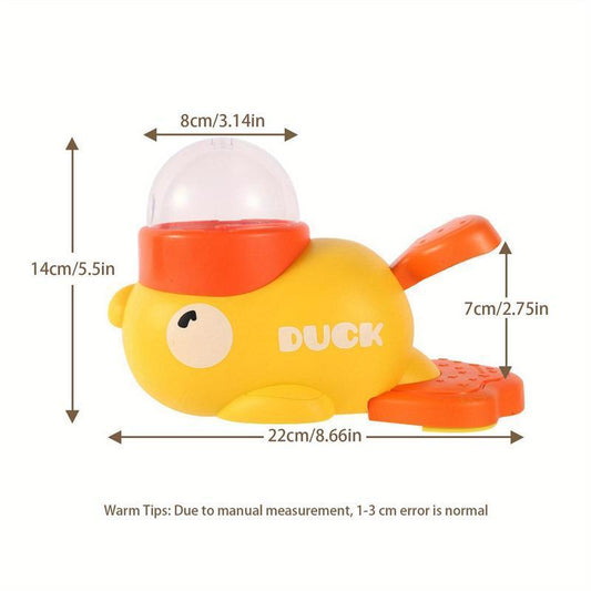 Cat Puzzle Treat Dispenser Toy, Interactive Duck-Shaped Food Slow Feeder for Cats and Small Dogs Enrichment, IQ Training and Exercise 8.6 Inches, Durable Duck, Cat Snacktime, Pet Gift Small Medium Dog