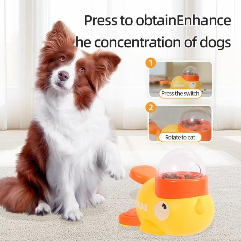 Cat Puzzle Treat Dispenser Toy, Interactive Duck-Shaped Food Slow Feeder for Cats and Small Dogs Enrichment, IQ Training and Exercise 8.6 Inches, Durable Duck, Cat Snacktime, Pet Gift Small Medium Dog
