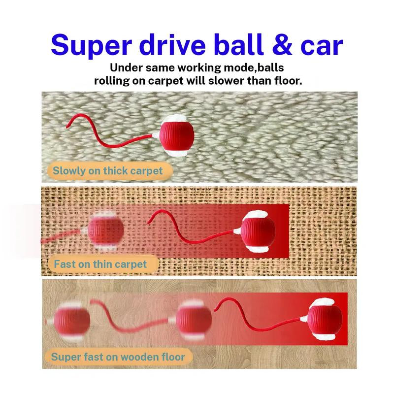 Interactive Cat & Small Dog Toy Ball | Type-C Rechargeable, Self‑Rolling on Floors/Rugs | LED + Bird Chirp | Enrichment Gift (Harsozo) Smart Cat Toys