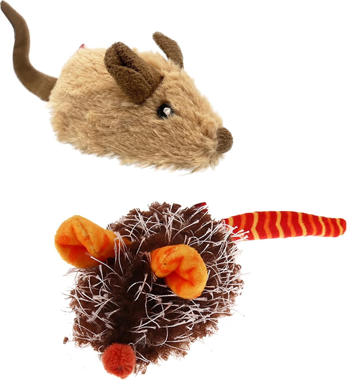 Interactive Moving Mouse Cat Toy with Realistic Squeaky Sound, Automatic Mouse Toys for Indoor Cats, Electronic Mouse Toy for Self Play & Exercise(Brown Ear)