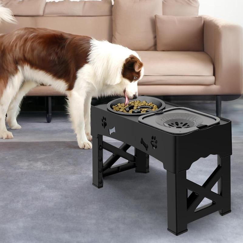 Adjustable Pet Feeding Bowl, 1 Set Ultrasonic Seal Pet Feeder with Anti-Slip Design, Pet Feeding Supplies for Small & Medium & Large Dogs & Cats
