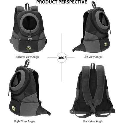 Pet Dog Carrier Backpack, Adjustable Breathable Dog Carrying Backpack with Safety Straps for Hiking, Dog & Cat Accessories for Hiking Camping Travel