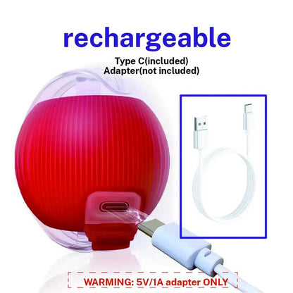 Interactive Cat & Small Dog Toy Ball | Type-C Rechargeable, Self‑Rolling on Floors/Rugs | LED + Bird Chirp | Enrichment Gift (Harsozo) Smart Cat Toys
