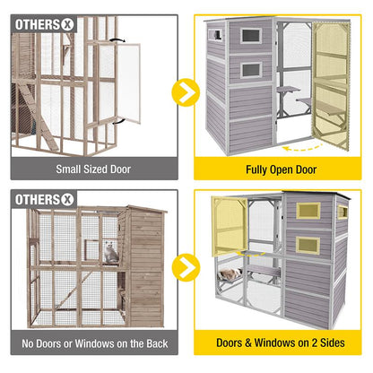 Aivituvin-Air54 Outdoor Cat Enclosure | Large Pet Enclosure