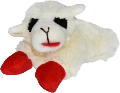 Multipet Lamb Chop Dog Plush Toy - Squeaky Dog Toy for All Dogs - Extra Soft Plush Dog Toy - Stuffed Animal Dog Toy for Cuddling & Playing - Cute Pet Toy (6", Cream)