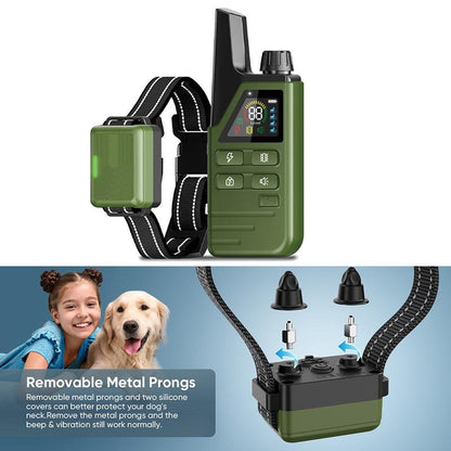 Dog Shock Collar 1 , 2 Dogs (10-120Lbs) - 4500FT Dog Training Collar with Remote IPX7 Waterproof Electric Collar with 3 Training Modes, Security Lock, Rechargeable E-Collar for All Breeds, Sizes